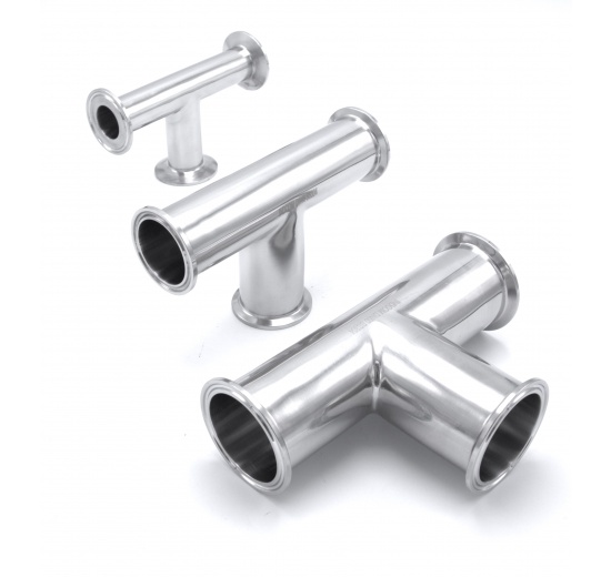 Tri CLAMP DIN 32676  equal tees Joint sanitaire en acier inoxydable 304