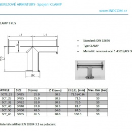 Tri CLAMP equal tee | DN50 (K64)