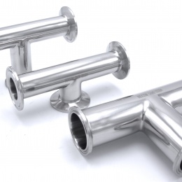 Tri CLAMP equal tees industrie des boissons Joint sanitaire en acier inoxydable 304