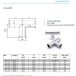 Tri CLAMP equal tees industrie des boissons Joint sanitaire en acier inoxydable 304