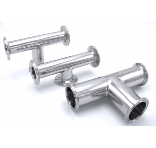Tri CLAMP equal tees industrie des boissons Joint sanitaire en acier inoxydable 304