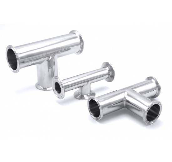 Tri CLAMP equal tees industrie des boissons Joint sanitaire en acier inoxydable 304