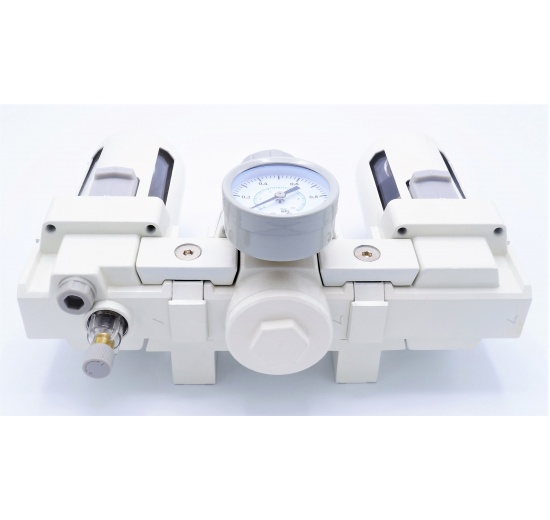 Unité combinée pour le réglage de l'air comprimé (régulateur + filtre + lubricateur) G 3/8"