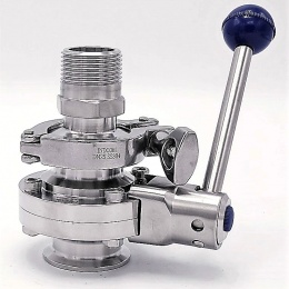 Valves directes en acier inoxydable, Clamp type C-C