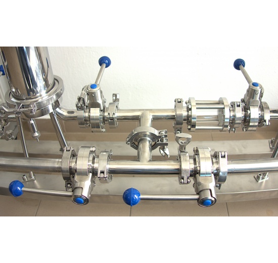 Valves directes en acier inoxydable, Clamp type C-C