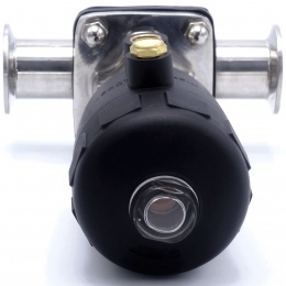 Vanne à membrane, commande: actionneur pneumatique, raccordement: CLAMP