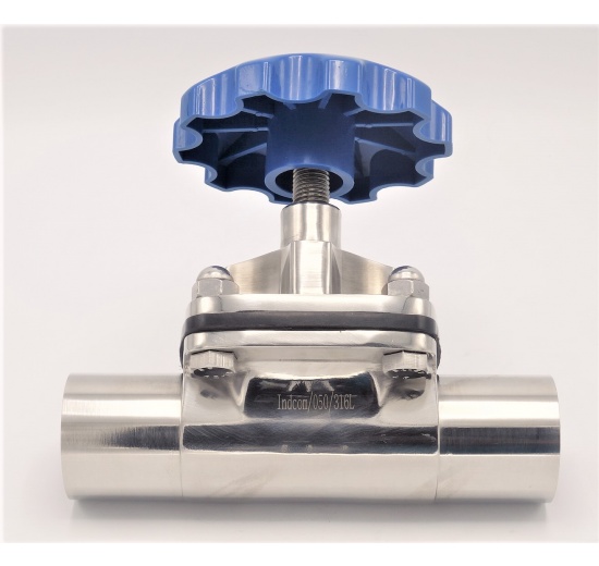 Vanne à membrane, manuelle, type de soudage S-S, EPDM | DN50