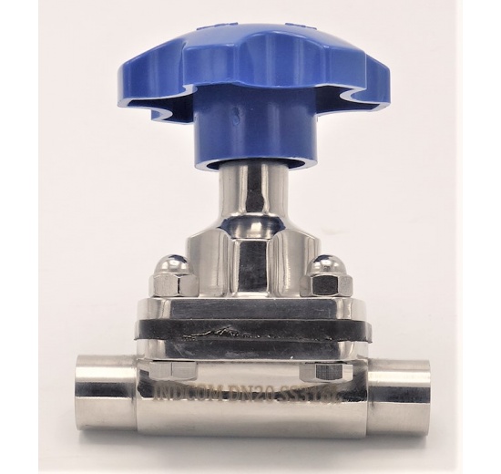 Vanne à membrane, type de soudage S-S, EPDM | DN20