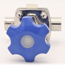 Vanne à membrane, type de soudage S-S, Silicone | DN25