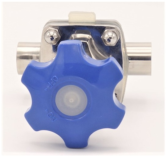 Vanne à membrane, type de soudage S-S, Silicone | DN25