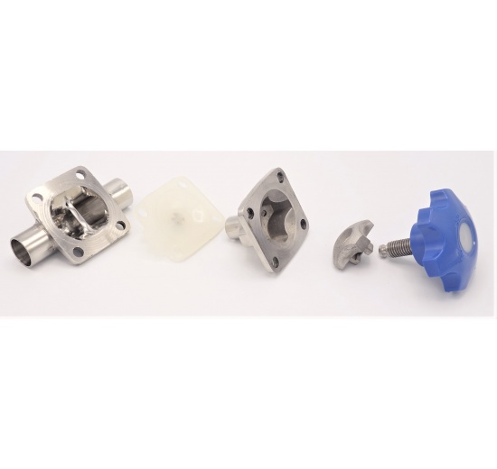 Vanne à membrane, type de soudage S-S, Silicone