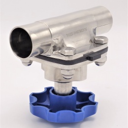 Vanne à membrane, type de soudage S-S, VMQ | DN40