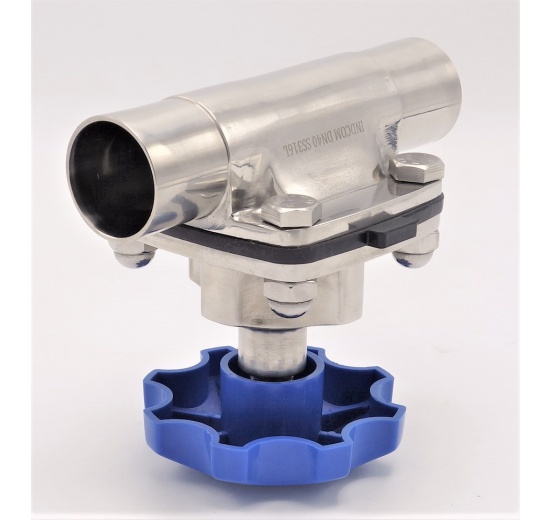 Vanne à membrane, type de soudage S-S, VMQ | DN40