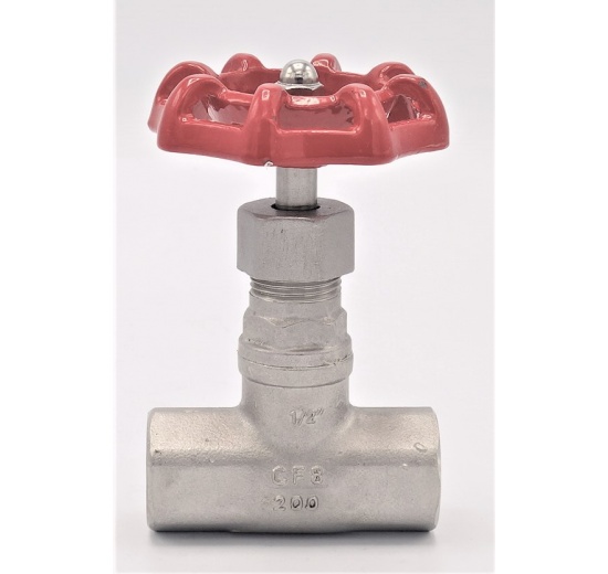 Vanne à soupape, d'arrêt, en acier inoxydable | 1/2”