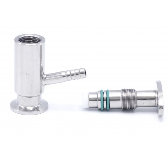 Vanne d'échantillonnage en acier inoxydable, connexion CLAMP| DN20 (K34)