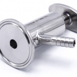 Vanne d'échantillonnage en acier inoxydable, connexion CLAMP | DN25