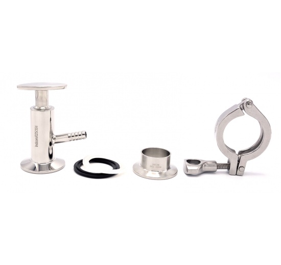 Vanne d'échantillonnage en acier inoxydable, connexion CLAMP | DN25