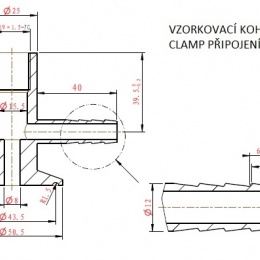 Vanne d'échantillonnage en acier inoxydable, connexion CLAMP