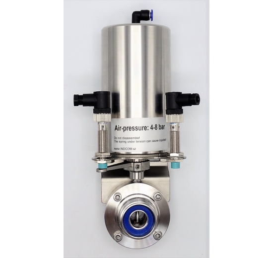 Vanne papillon à commande pneumatique, filetée / soudée, type G-S | DN20