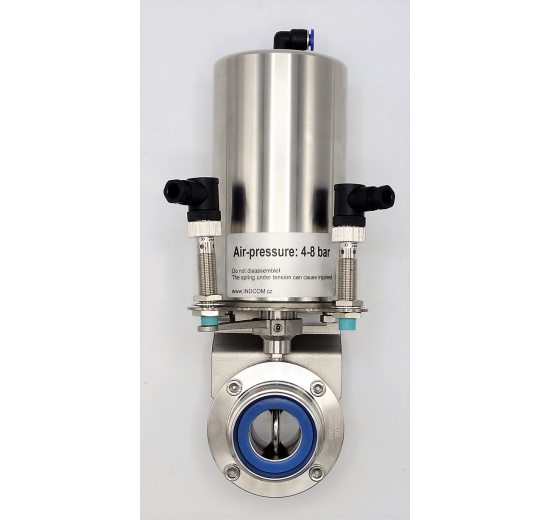 Vanne papillon à commande pneumatique, filetée / soudée, type G-S | DN32