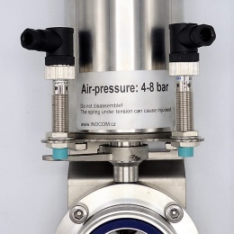 Vanne papillon à commande pneumatique, filetée / soudée, type G-S | DN50