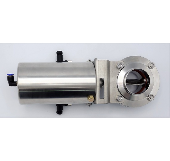 Vanne papillon à commande pneumatique, filetée / soudée, type G-S | DN50