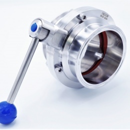 Vanne papillon, en inox, type CLAMP C-C | DN100 (K119)