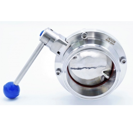 Vanne papillon, en inox, type CLAMP C-C | DN100 (K119)