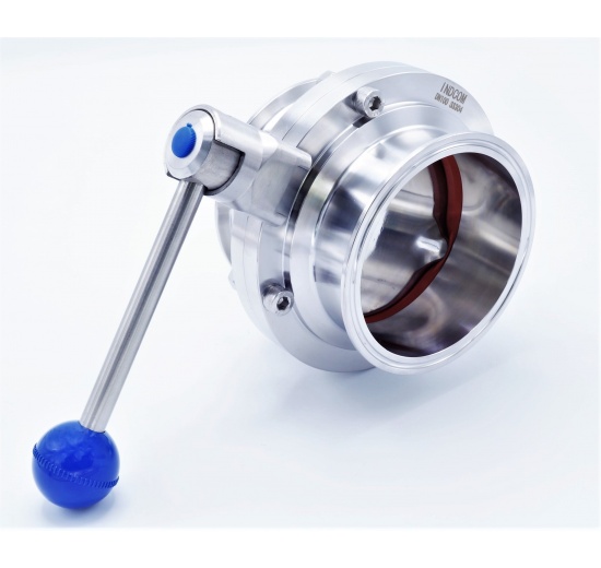 Vanne papillon, en inox, type CLAMP C-C | DN100 (K119)