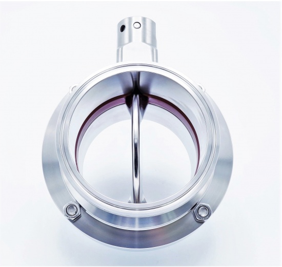 Vanne papillon, en inox, type CLAMP C-C | DN100 (K119)