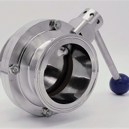 Vanne papillon, en inox, type CLAMP C-C | DN80