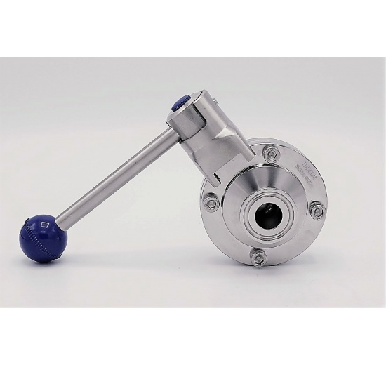 Vanne papillon, en inox, type CLAMP C-C