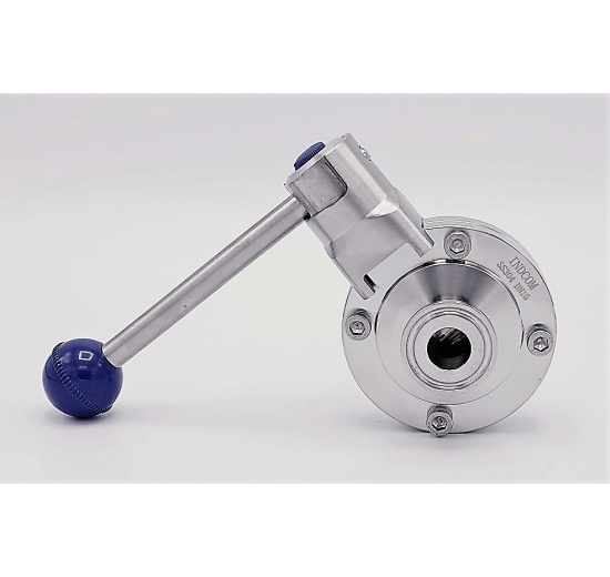 Vanne papillon, en inox, type CLAMP C-C