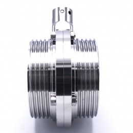 Vanne papillon filetées, en inox, DIN mâles G-G | DN100