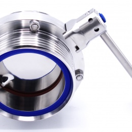 Vanne papillon filetées, en inox, DIN mâles G-G | DN100