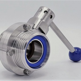 Vanne papillon filetées, en inox, DIN mâles G-G | DN40