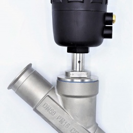 Vanne pneumatique à siège incliné - 45°, CLAMP DN50