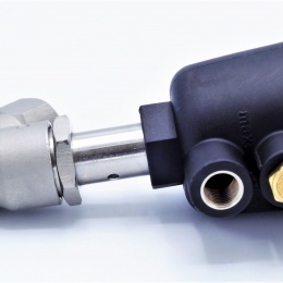 Vanne pneumatique avec le siège incliné-45°| G-filetage 1/2" Joint PPL