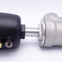 Vanne pneumatique avec le siège incliné-45°| G-filetage 2" Joint PPS