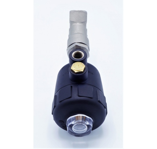 Vanne pneumatique avec le siège incliné-45°| G-filetage DN15 Joint PPL