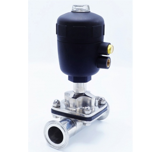 Vanne pneumatique, membrane, Clamp type C-C DN32