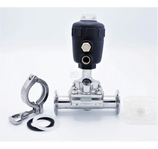 Vanne pneumatique, membrane, Clamp type C-C