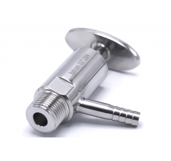 Vanne prise d’échantillon en inox, raccordement à visser