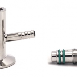 Vanne prise d’échantillon en inox, raccordement clamp