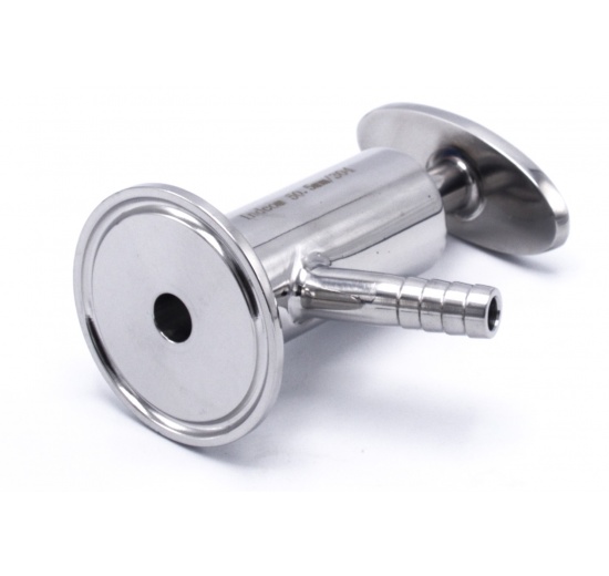 Vanne prise d’échantillon en inox, raccordement clamp