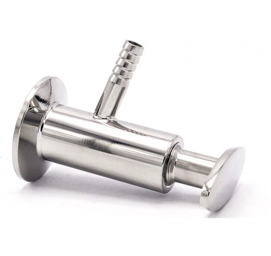 Vanne prise d’échantillon en inox, raccordement clamp