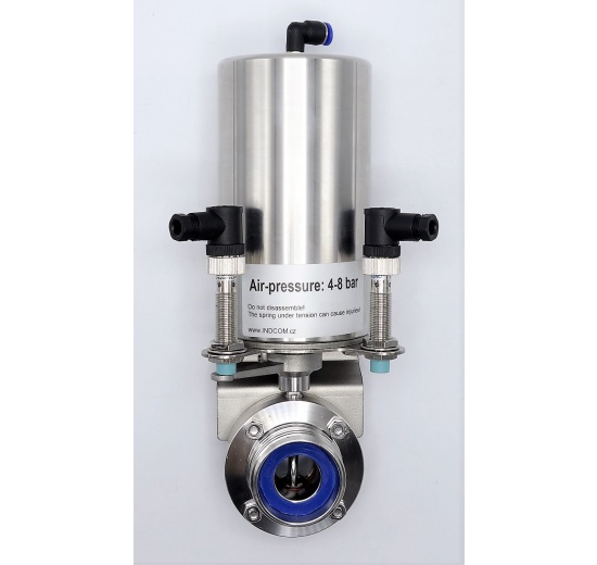 Vannes papillon actionneur pneumatiques, filetage type G-G | DN25