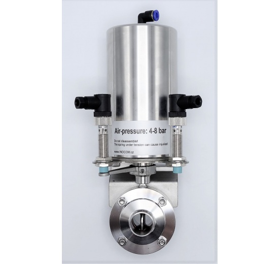 Vannes papillon de soudage (S-S type), actionneur pneumatiques, en inox