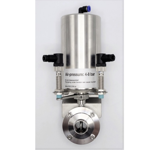 Vannes papillon de soudage type S-S, l´actionneur pneumatiques | DN25