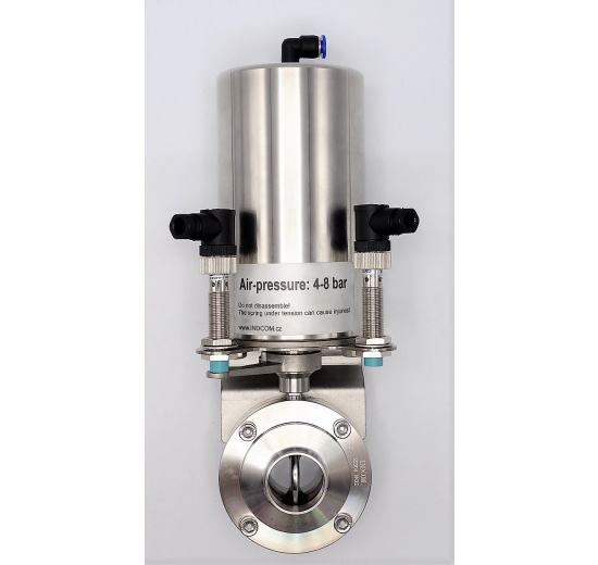 Vannes papillon de soudage type S-S, l´actionneur pneumatiques DN32